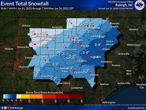 Richmond County under winter storm warning, up to 3 inches of snow possible