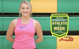 Senior cheerleader Marley Moss has been named the Official Richmond County Female Athlete of the Week presented by HWY 55.