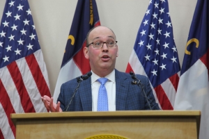N.C. Budget Director Charlie Perusse discusses details of Gov. Roy Cooper’s proposed spending plan, which would increase 5.4 percent from the current year to $25.2 billion, during a Wednesday, March 6 news conference.