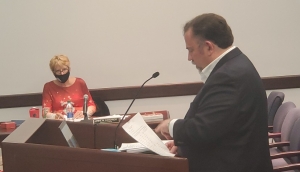 CPA Ken Anderson on Tuesday confirms estimates that Rockingham will lose around $800,000 per year due to a change in the method of sales tax distribution.