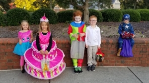 Several costumed youngsters out enjoying the first DRC &quot;Spooktacular&quot; event. Pictured left to right: Brooklyn Arnold (Rockingham), Kaylea Peele (Hamlet), Austin Taylor and Shane Taylor (Ellerbe), and Michael Arnold (Rockingham).