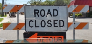 N.C. 177 remained closed Wednesday afternoon after being blocked off Monday morning for repairs to a sewer line.