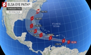 Elsa becomes 1st Atlantic hurricane of 2021