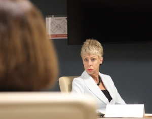 State Auditor Beth Wood at a 2019 Local Government Commission meeting.