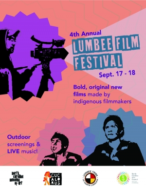 Charly Lowry opens 4th annual Lumbee Film Festival before outdoor screening of &#039;RUMBLE: The Indians Who Rocked the World&#039;