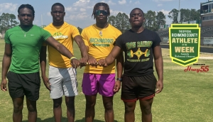 Jaylen McDonald, Kelay Lindsey, Cason Douglas and Taye Spencer have been named the Official Richmond County Male Athletes of the Week presented by HWY 55.