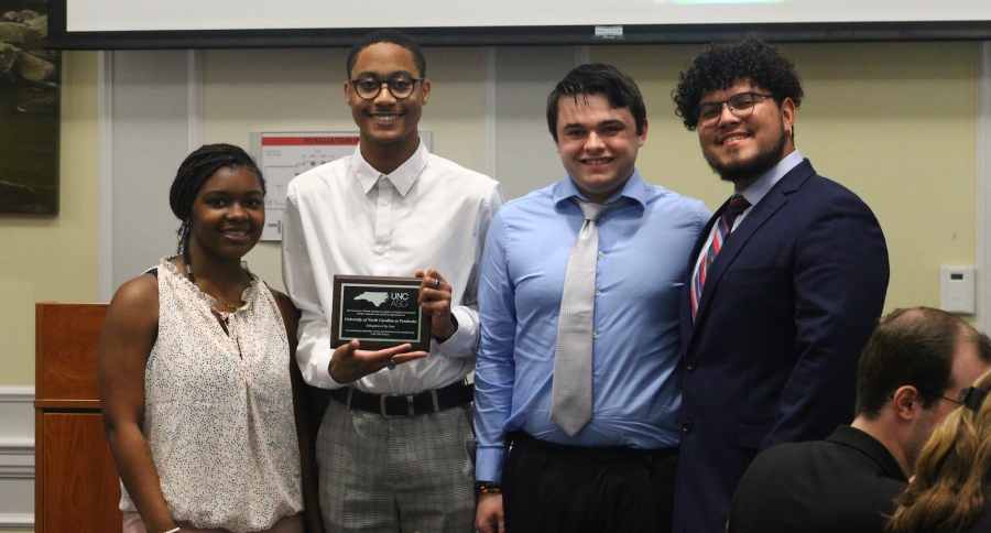 Taliyah Daniels (left), De’Maurion Shelley, Jacob Alvarez and Yamil Hernandez Sanchez