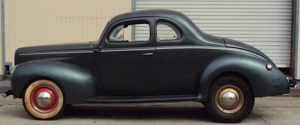 A V-8 Ford Coupe.