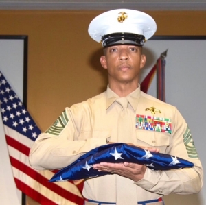 Deryck Dervin, from Ellerbe, served 30 years in the U.S. Marine Corps