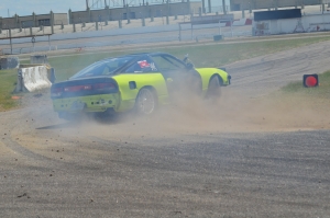 A driver kicks up dirt at the Rockingham Speedway road course during MB Drift&#039;s Spring Matsuri in April. The second round of compeition is slated for this weekend.