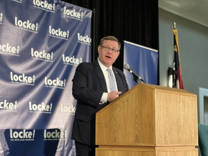 N.C. House Speaker Tim Moore, R-Cleveland, announces at the Carolina Liberty Conference that N.C. lawmakers have appealed to the U.S. Supreme Court. Feb. 26, 2022.