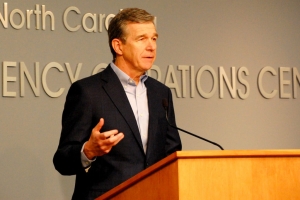 ov. Roy Cooper addresses a news briefing about riots in several N.C. cities May 31, 2020.